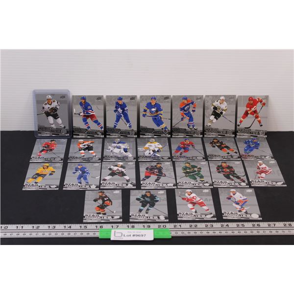 (25) Upper Deck 2023-24 Star Rookies including Connor Bedard #1; Poitras; Minton; Carlson