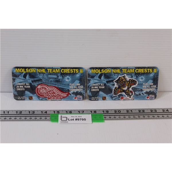(2) Molson NHL Team Crests II: Florida Panthers; Detroit Redwings
