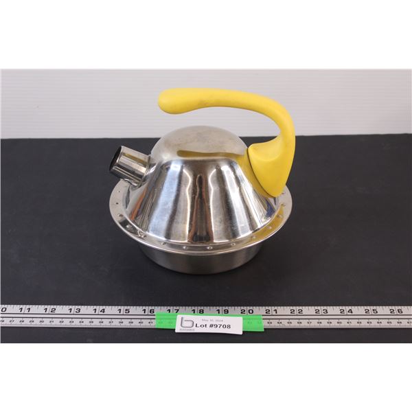 Vintage Ikea Mid Century Modern Chrome Water Kettle - Marked