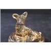 Image 6 : Carnival Glass Marigold Scotty Dog Covered Powder Jar 1930's