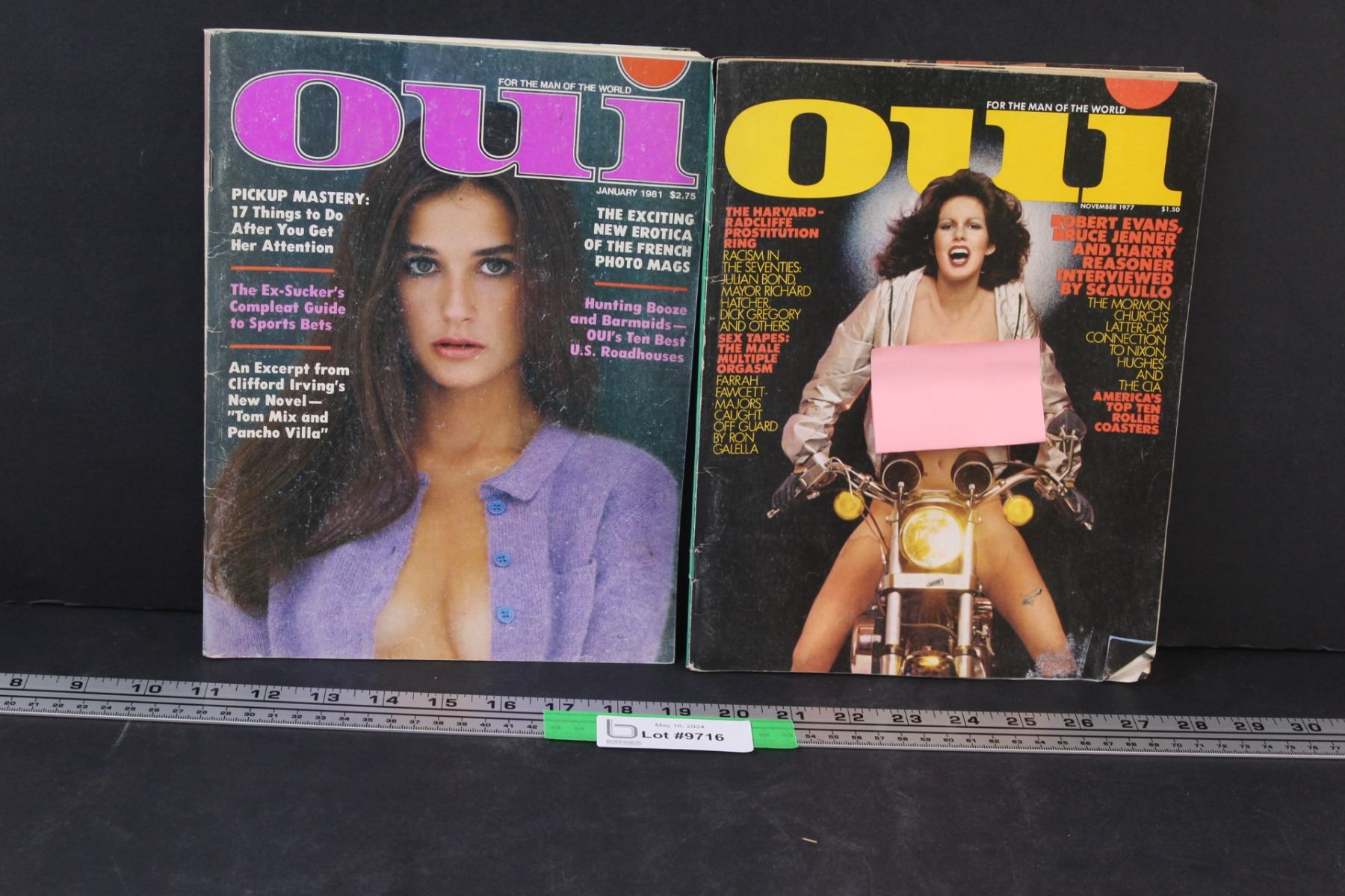 (2) OUI Adult Magazine: November 1977 & January 1981 (Demi Moore