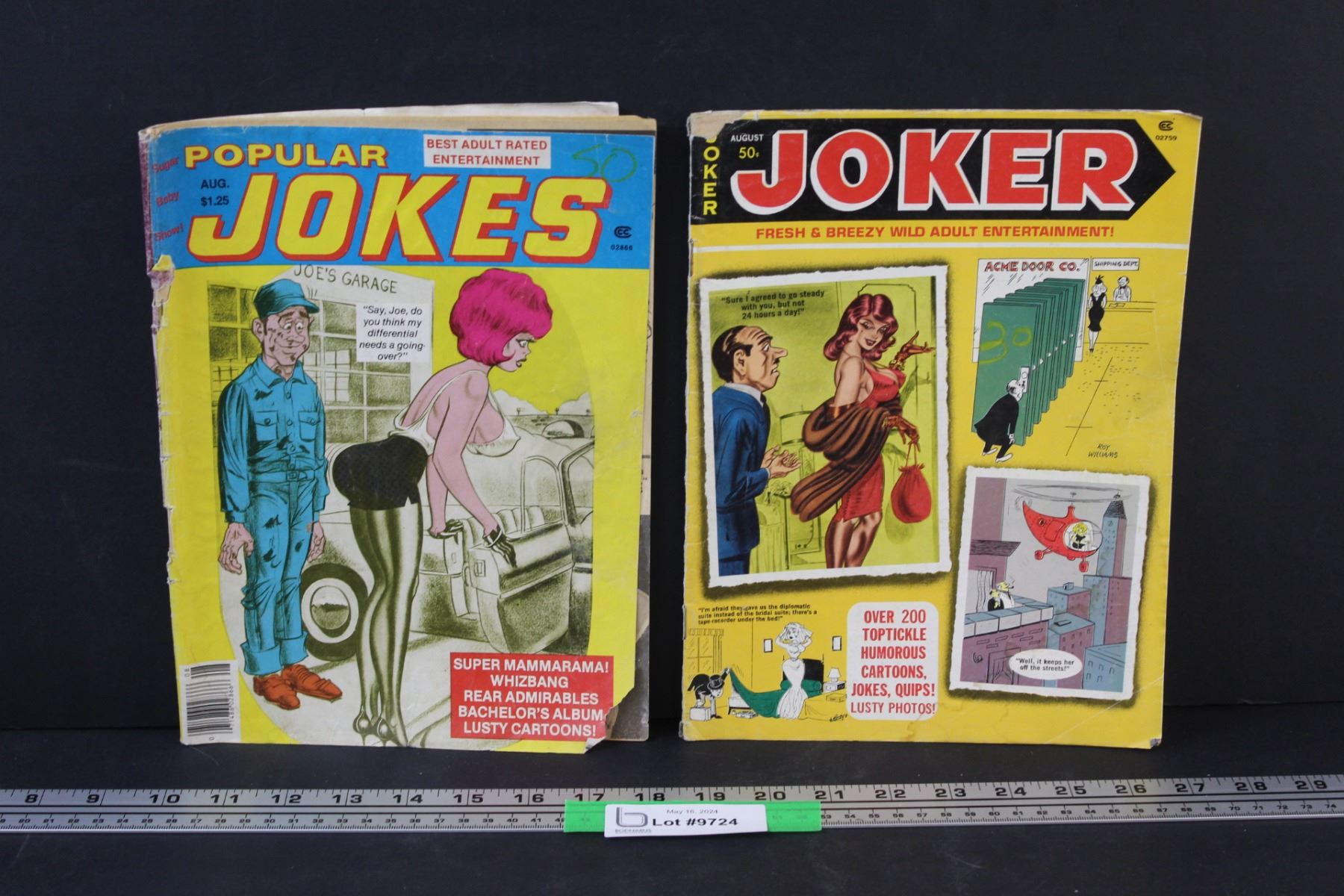 (2) Popular Jokes & Joker Adult Humour Magazines - Bodnarus Auctioneering