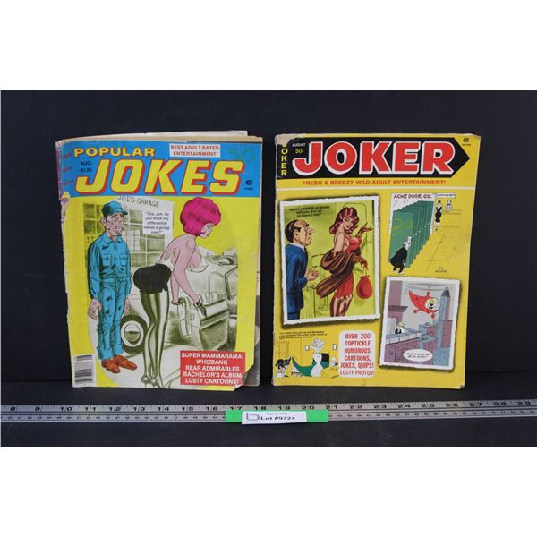 (2) Popular Jokes & Joker Adult Humour Magazines