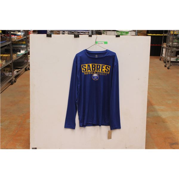 New Buffalo Sabres NHL Blue Long-sleeved T-Shirt Size XL