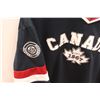 Image 2 : New Canadian Vintage Blue Red & White Nylon Short sleeved Hockey Jersey Size XL