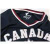 Image 3 : New Canadian Vintage Blue Red & White Nylon Short sleeved Hockey Jersey Size XL