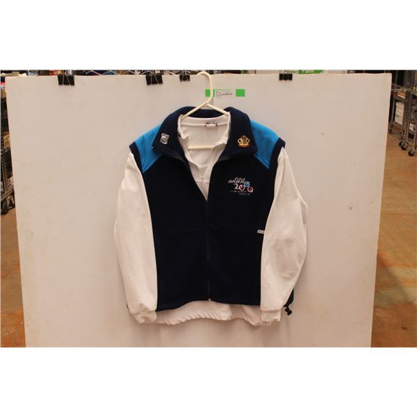 Vintage 20th Anniversary Labatt Brier Volunteer Fleece & Vest Ladies Size XL & 2 Collectors Pins