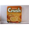 Image 1 : Vintage Orange Crush Wall Advertising Board with 2-3" Crack & Small Hole - 23 1/2" Tall 20" Wide
