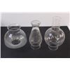 Image 2 : (3) Vintage Oil Lamp Glass Chimneys: 7"; 8 1/2"; and 9 3/4" Tall