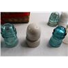 Image 4 : (13) CPR and Assorted Glass Insulators, Basket