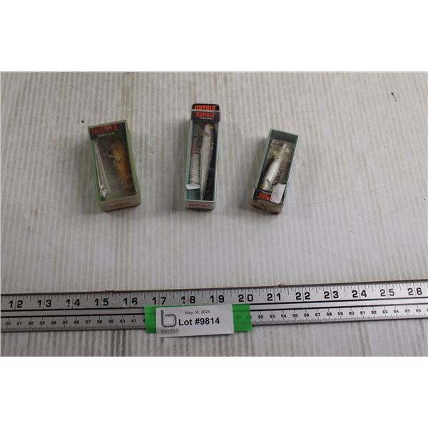 (3) Vintage Rapala Original Plugs in Boxes