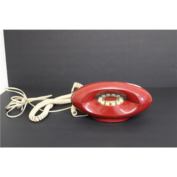 Vintage Red Geni Dial Phone