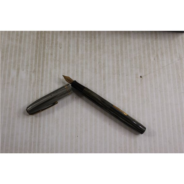 Antique Waterman - Gold Trim, Grey Swirl