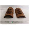 Image 1 : (2) Hand Carved Tikki Tikki Wall Masks - 17"