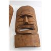 Image 3 : (2) Hand Carved Tikki Tikki Wall Masks - 17"