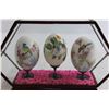 Image 2 : (3) Hand Painted Eggs in Display Case