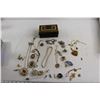 Image 1 : Assorted Jewelry with Tin Box