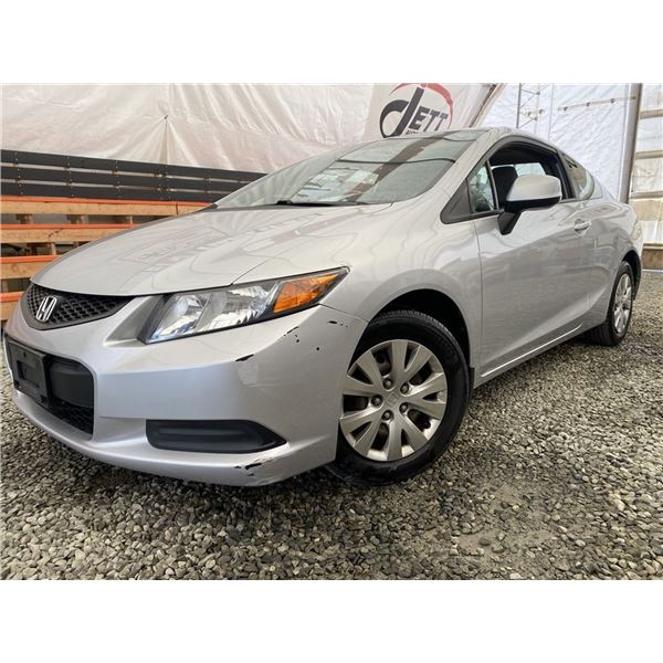 B5 --  2012 HONDA CIVIC LX, Silver, 177,985 KM