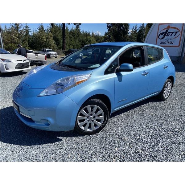 C6C --  2015 NISSAN LEAF S , Blue, 77544 MILES