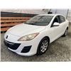 Image 3 : D5 -- 2010 MAZDA 3 ,White, 201,344KMS