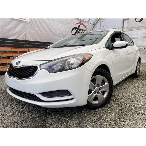 B6 --  2014 KIA FORTE LX , White, 123258 KM