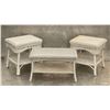 Image 1 : 551 -- 2X WICKER SIDE TABLES AND WICKER COFFEE TABLE