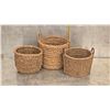 Image 1 : 572 -- 3 HAND WOVEN SEAGRASS BASKETS AND TOES