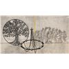 Image 1 : 576 -- HANGING CANDLE CHANDELER AND CUT METAL WALL ART.
