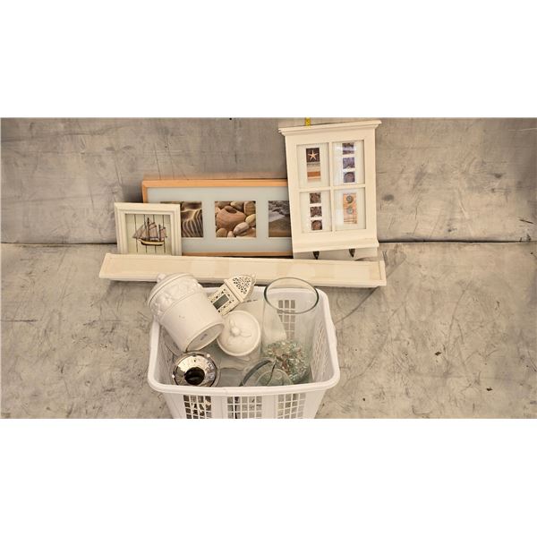 583 -- FLOATING SHELF, PICTURES, AND VARIOUS HOME GOODS