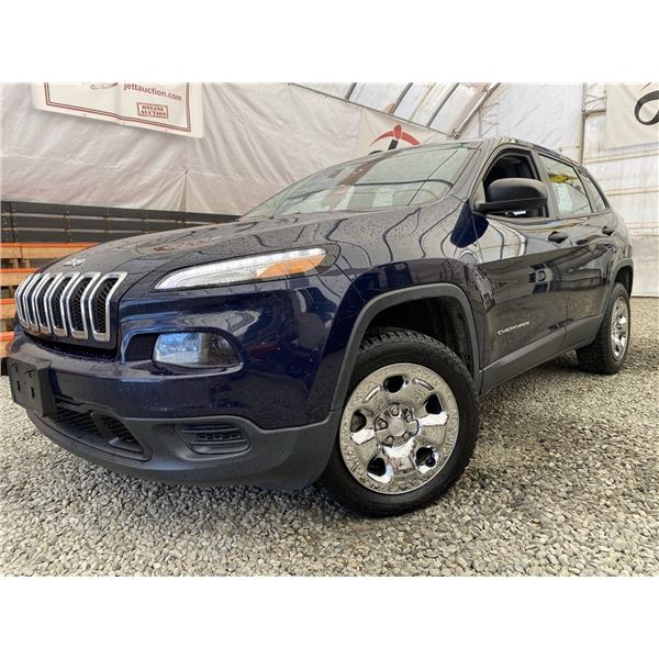 E6 --  2014 JEEP CHEROKEE SPORT, Blue, 172625 KM