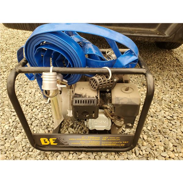 BE Power Ease 2" High Pressure Pump With Blue Hose