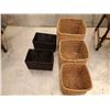 Image 1 : lot of 5 rattan storage boxes