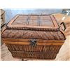 Image 4 : Lot of 2 Wicker Totes & Ratan Chest