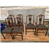Image 12 : vintage extendable 3 leaf dining room table with 6 chairs