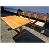 Image 3 : Large Oak Dining Table with 4 Chairs