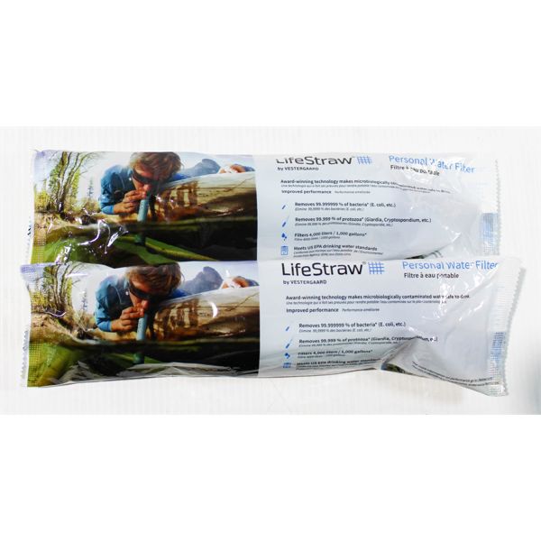 2 LIFESTRAW PERSONAL WATER FILTERS