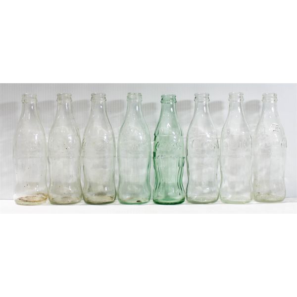 8 GLASS COCA COLA BOTTLES