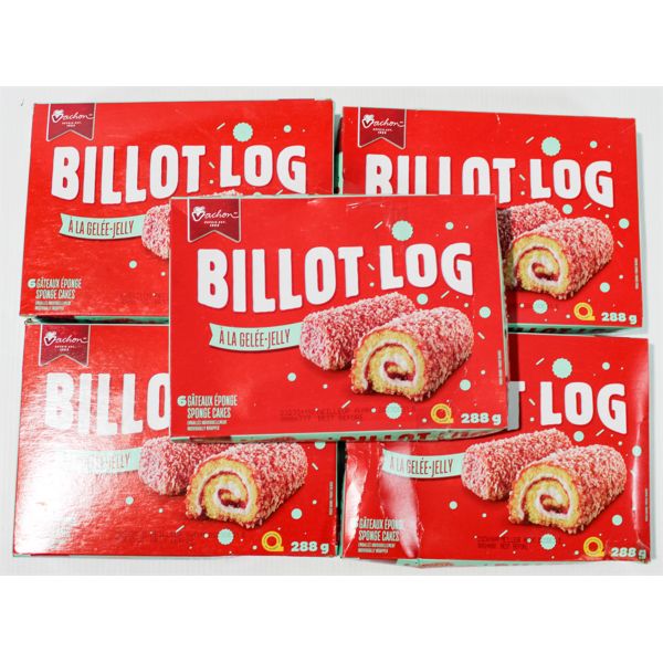 5 PKS VACHON BILLOT LOGS SPONGE CAKES