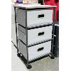 Image 1 : 3 DRAWER FABRIC STORAGE UNIT W/ WHEELS