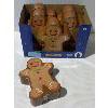 Image 1 : 6 GINGERBEARD MAN TINS W PREMIUM COOKIES 7 OZ PER TIN