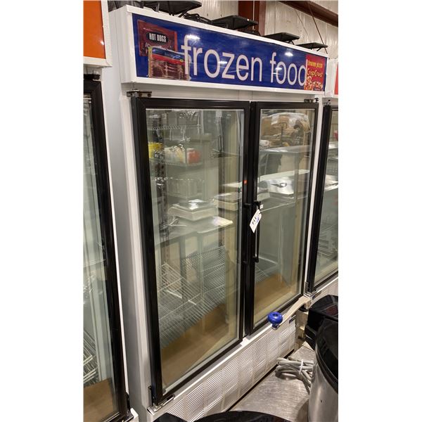 MASTER-BILT BLG-48HD WHITE/BLACK 2 DOOR GLASS FRONT COMMERCIAL REACH IN FREEZER