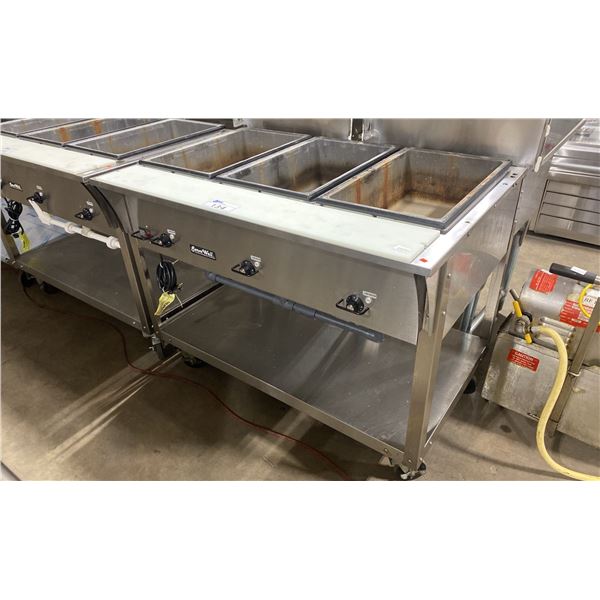 VOLLRATH SERVE WELL 3 BAY STAINLESS STEEL COMMERCIAL MOBILE ELECTRIC STEAM TABLE