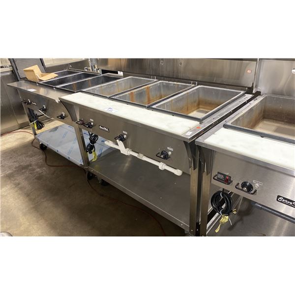 VOLLRATH SERVE WELL 3 BAY STAINLESS STEEL COMMERCIAL MOBILE ELECTRIC STEAM TABLE