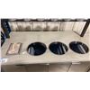Image 3 : GRANITE TOP / STAINLESS STEEL 4 DOOR 48"W X 25 1/2"D X 36"H WASTE & CUTLERY STATION