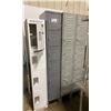 Image 1 : 12 DOOR GREY METAL LOCKER SYSTEM, 6 DOOR DARK GREY METAL LOCKER SYSTEM, 4 DOOR WHITE METAL LOCKER