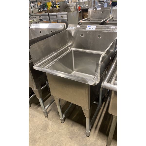 TARRISON TA-CDS118 SINGLE BAY STAINLESS STEEL 24"W X 27"D X 36"H COMMERCIAL WASH SINK