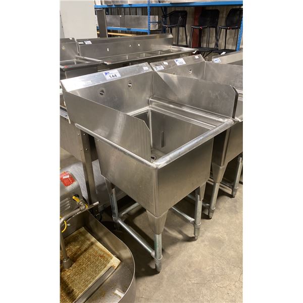 TARRISON TA-CDS118 SINGLE BAY STAINLESS STEEL 24"W X 27"D X 36"H COMMERCIAL WASH SINK