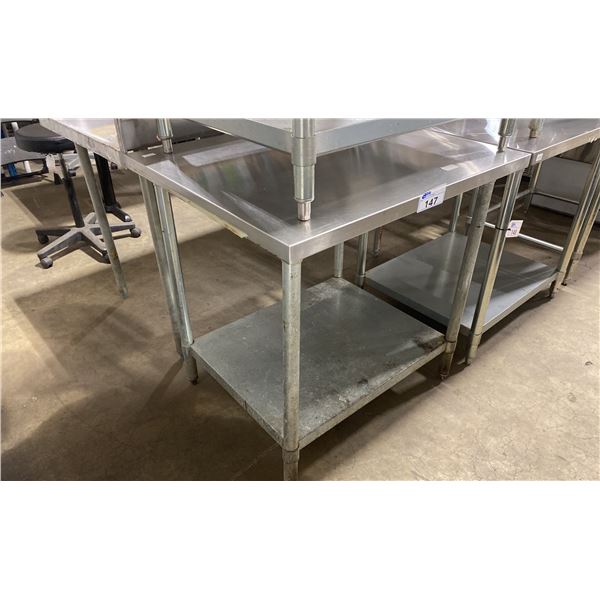 2 TIER STAINLESS STEEL 36"W X 30"D X 35"H COMMERCIAL PREPARATION TABLE