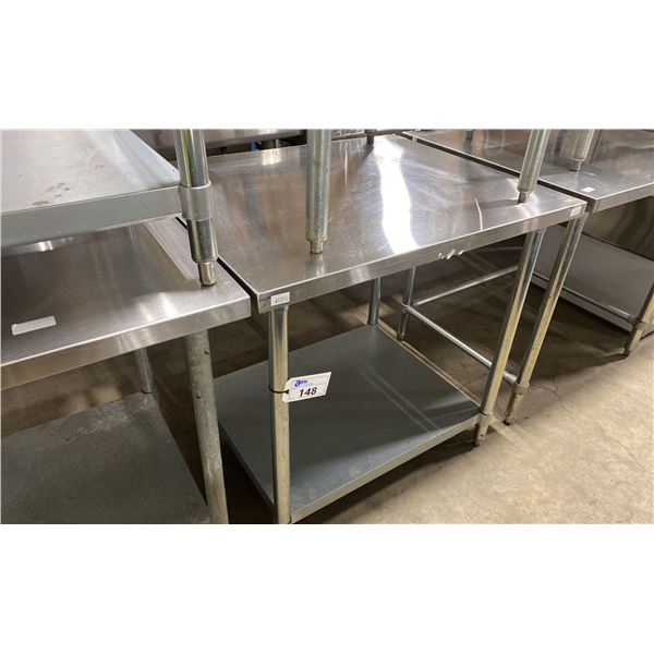 2 TIER STAINLESS STEEL 36"W X 30"D X 35"H COMMERCIAL PREPARATION TABLE