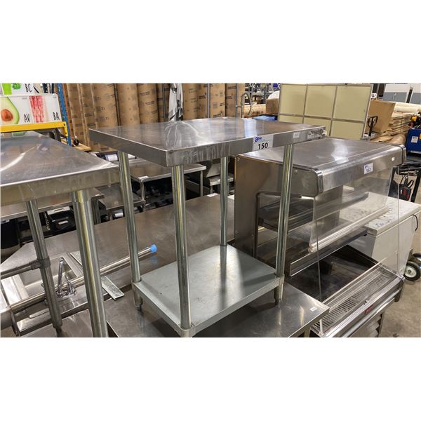 2 TIER STAINLESS STEEL 30"W X 24"D X 35"H COMMERCIAL PREPARATION TABLE